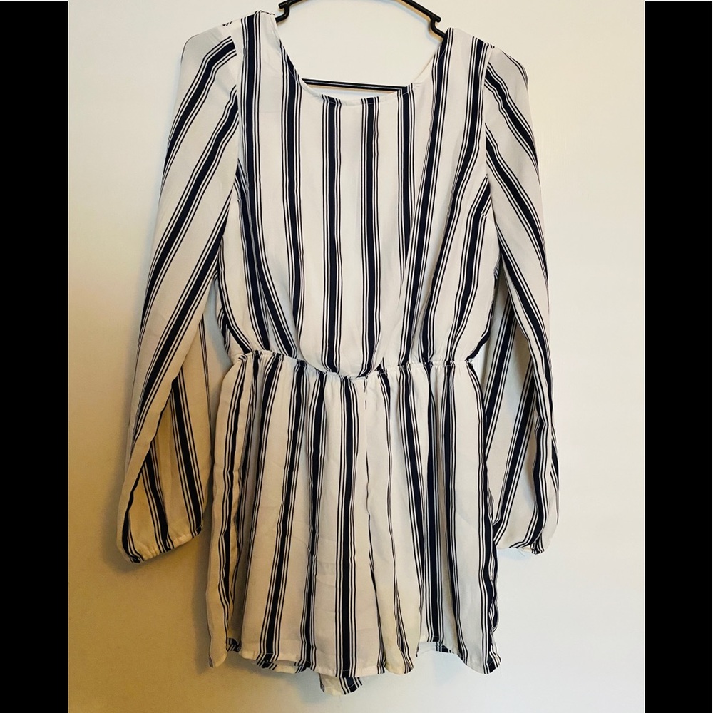 Pin stripe romper